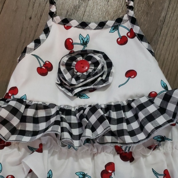 Cute Baby Cherry Halter Outfit - Picture 3 of 5